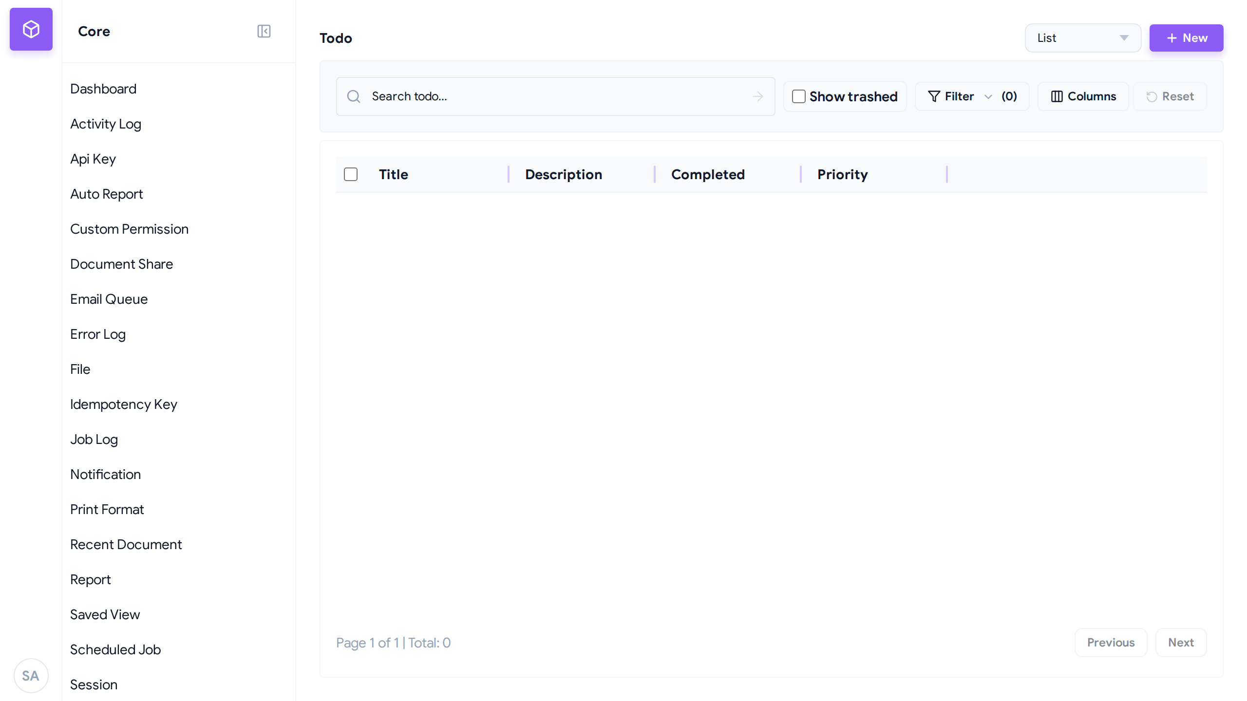 Todo List View