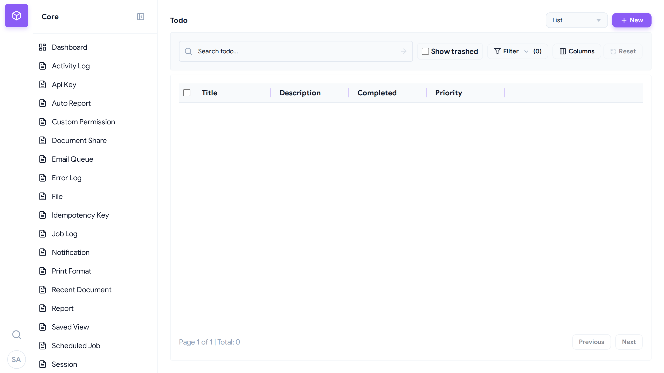 Todo List View